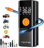 Tire Inflator Portable Air Compressor, Air Pump for Car with Pressure Gauge,Tire Inflator for Car Motorcycle Bike Pump