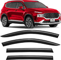 Voron Glass Tape-on Extra Durable Rain Guards for Hyundai Santa Fe 2019-2023, Window Deflectors, Vent Window Visors, 4 Pieces - 100943