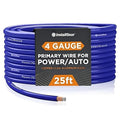 4 Gauge Wire (25ft) Copper Clad Aluminum - Primary Automotive Wire, Car Amplifier Power & Ground, Battery, Car Audio Speaker, RV Trailer Welding Cable