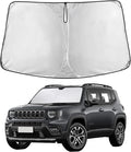 Windshield Sunshade Compatible for Jeep Renegade 2015-2022 2023 2024, Sun Visor for Front Windshield & Window Sun Shade Cover, UV Heat Blocker & Protector, Car Accessories