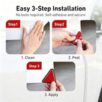 2 PCS Car Door Corner Edge Guards, PVC Thickened Anti-collision Protector, Carbon Fiber Sporty Right-angle Decorative Sticker, Self-adhesive Exterior Accessory for Cars SUVs Trucks (Red)