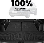 Cargo Mat & Backrest Mats for Kia Sorento 2026 2025 2024 2023 2022 2021, All Weather TPE Custom Fit Cargo Liners Trunk Mat & SeatBack Mats Accessories for Kia Sorento 2021-2026, Black