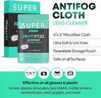 Anti Fog Microfiber Cleaning Cloth for Glasses | Individually Wrapped Microfiber Lens Cleaning Cloth for Eyeglasses, Lenses, Binoculars, Face Shields, Ski Masks or Swim Goggles (1 Count) | Individually Wrapped, For Eyeglasses, Lenses, Binoculars, For F...