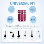 Tire Valve Stem Caps 8 Pack, Aluminum Tire Valve Caps with Plastic Liner, Corrosion Resistant Leak Proof Air Valve Caps, Universal Valve Stem Caps for Cars, Trucks, SUVs, Motorcycles and Bikes