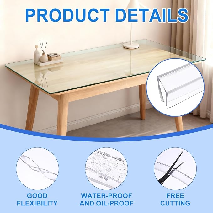 Clear Edge Trim, 9.8Ft Silicone U Channel Edge Protector, Edges Guards Fits 15/32"-1/2" for Car Doors Sheet Metal Parts (11/16" W x 9/16" H)