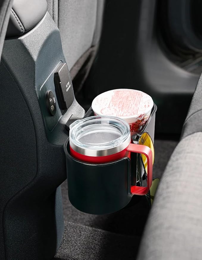 Cup Holder Compatible with Ford Maverick 2022-2025 2026 Rear Seat Cup Holder Organizer FIT Insert Expander, Hold 18-32 oz Bottle and Mugs