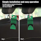 2PCS Car Seat Hooks, Bling Car Rhinestone Headrest Hooks, Universal Bling Car Interior Accessories, for Handbag, Clothes, Purse, Water Bottle (Green)