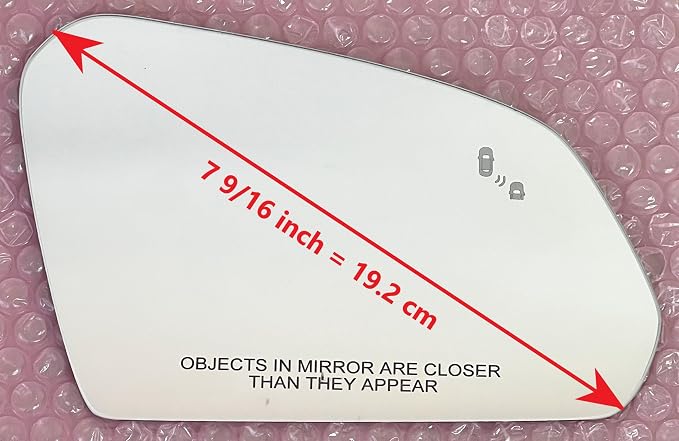 Blind Spot Convex Mirror Glass with Full Size Adhesive for 2015-2019 Hyundai Sonata Passenger Side View Right RH
