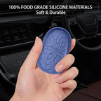 ME.FAN Car Coasters for Cup Holders [4 Pack] - 2.75In Silicone Auto Mug Mats - Universal Non-Slip Recessed Car Interior AccessoriesNavy Blue