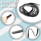 Car Door Edge Guards 16FT (5M), Universal U Shape Trim Molding Rubber Seal Protector, Anti-Collision Vehicle Protection Accessories Universal for SUV, Automobile, Truck, Van (Silver)