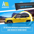 Extra Durable Window Deflectors Tape-On Window Visors Rain Guards Fit for Jeep Renegade 2015-2023, Sun Visors, Wind Vent for Shades, Exterior Car Accessories - 4 pcs. AG0858