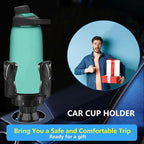 Adjustable Car Cup Holder Expander, Cup Holder for Car with Rubber Pad for 10-64ozYeti Hydro Flask Stanley Owala Coffee Cup Water Bottles, Universal Cupholder Adapter with Adjustable Base