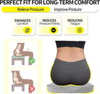 Car Seat Cushion - Comfort Memory Foam Seat Cushion for Car Seat Driver, Tailbone (Coccyx) Pain Relief, Car Seat Cushions for Driving (Gray)