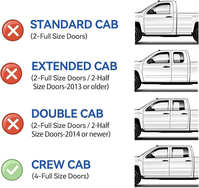 Window Visors Rain Guards for 2019-2026 Dodge Ram 1500 Crew Cab (New Body Style), Out-Channel Window Vent Wind Deflectors Shades for 19-26 Ram 1500 (NOT for Classic Style)