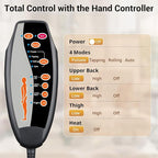 Massage Chair Pad with Full Back Thighs Heat | Back Massager for Chair with 3 Heating Pads 6 Vibrating Motors, Massage Seat Cover for Home Office, Heated Seat Cover Warmer