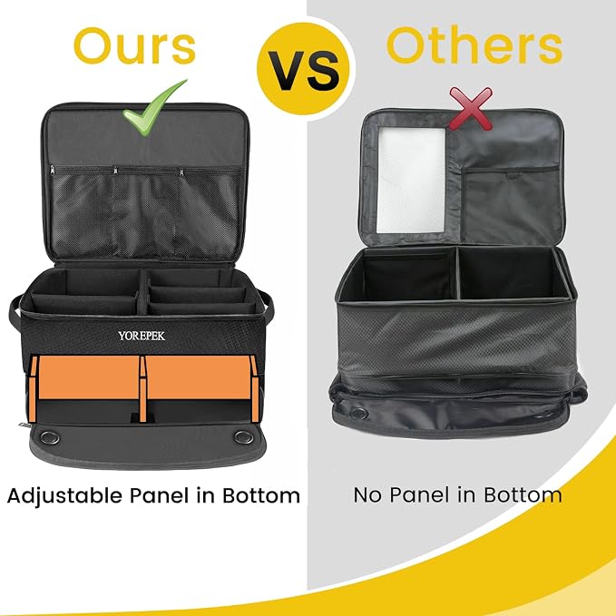 2 Layer Golf Trunk Organizer, Golf Gifts for Men with Separate Ventilated Compartment for 2 Pair Shoes, Waterproof Car Trunk Locker for Balls, Tees, Clothes, Gloves, Gifts for Golfers