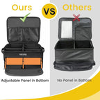 2 Layer Golf Trunk Organizer, Golf Gifts for Men with Separate Ventilated Compartment for 2 Pair Shoes, Waterproof Car Trunk Locker for Balls, Tees, Clothes, Gloves, Gifts for Golfers