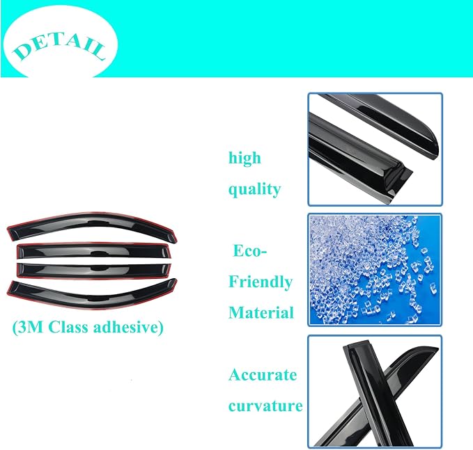 Outside Mount Window Visor Deflectors Rain Guards Compatible with M-itsubishi Outlander Sport/ASX 2011-2023