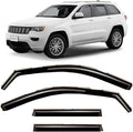 in-Channel Incredibly Durable Rain Guards for Jeep Grand Cherokee 2011-2021, Original Window Deflectors, Vent Deflector, Vent Window Visors, Dark Smoke Car Accessories, 4 pcs - 611032LPf
