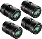 Tire Valve Stem Caps, Compatible with Land Rover Series Stem Cap Universal Car Air Cover Car Accessories for Cars, SUV, Truck, Motorcycles 4pcs （Black）..