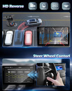 4+128G Android Car Stereo for Jeep Cherokee Sport 2014 2015 2016 2017 with Wireless Carplay/Android Auto - 10 Inch HD Touchscreen Radio with EQ/5GHz WiFi/GPS/SWC + AHD Rear View Camera