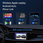 10.1 Inch Carplay Screen for Car,8 cores Radio Screen with Wireless CarPlay and Android Auto,Car Stereo with Mirror Link,Double Din Autoradio with Backup Camera,FM,Aux Input Car Audio