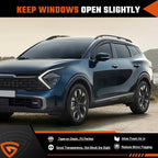 Rain Guards Compatible with Kia Sportage 2023 2024 2025 2026, Tape-On Side Window Deflector Durable Sun Wind Deflectors 2023-2026 Sportage Rain Guard Black 6 PCS