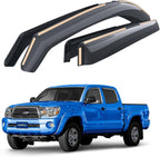 Goodyear Shatterproof in-Channel Window Deflectors for Toyota Tacoma 2005-2015 Double Cab, Rain Guards, Window Visors for Cars, Vent Deflector, Car Accessories, 4 pcs - GY008507