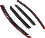 WD2-177i Dark Smoke 4 Pcs Set Window Visor (in-Channel) Deflector Rain Guard Compatible with 2000-2007 Ford Focus Sedan