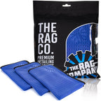 Dry Me A River, Professional Korean 70/30 Blend Microfiber Waffle-Weave Drying & Detailing Towels, Soft Suede Edges, 390 GSM, 16x24 Inches, Royal Blue, 3-Pack