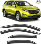 Low-Profile Window Rain Guard for Chevy (Chevrolet) Equinox 2018-2024 Rain Guards Side Window Visors Extra-Thick Vent Visor Window Deflectors Tape-on Vent Shades Car Accessories 4-pcs