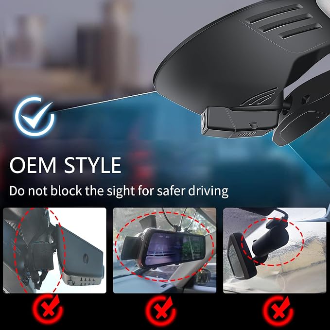 Front 4K & Rear 1080P Dash Cam Custom for Volvo XC40 2019-2022 (Model A) | T4 T5 etc, UHD 2160P Video,WiFi & App,Integrated OEM Look,Easy to Install,G-Sensor,128GB Card