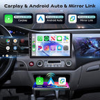8Core 4G 64G for Honda Civic 2006 2007 2008 2009 2010 2011 Car Stereo Qual-comm Snapdragon chip, Wireless CarPlay Android Auto, 5GHz WiFi GPS, 3 Plit Screen, 3D car Model, + AHD Backup Camera