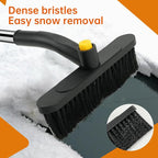 34" Extendable Ice Scraper and Snow Brush for Car Windshield, 360° Rotating (R001)
