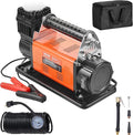 12V Portable Tire Inflator, 7.06CFM Heavy Duty Air Compressor, 150PSI Offroad Air Pump with Adapters for Car SUV RV Truck - Include 6.5FT Power Cord, 26FT Air Hose with Pressure Gauge, Carry Bag