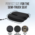 Doctor-Designed Semi-Truck Seat Cushion for Truck Driver – The Ultimate Comfort Solution for Long-Haul Drivers – Trucker Seat Cushion – Semi Truck Accessories (Black)