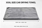 Microfiber Towels for Cars, 1200 GSM Car Drying Towels, 24 x 36 in Thick Plush Auto Detailing Towels, Ultra Absorbent Edgeless Car Wash Towels, Lint-Free, Charcoal Grey, 2 Pack