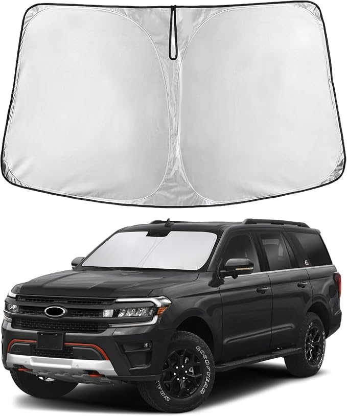 Windshield Sunshade Compatible for Ford Expedititon 2018-2023 2024 2025, Sun Visor for Front Windshield & Window Sun Shade Cover, UV Heat Blocker & Protector, Car Accessories