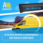 Extra Durable Window Deflectors Tape-On Window Visors Rain Guards Fit for Ford Transit 2014-2026, Sun Visors, Wind Vent for Shades, Exterior Car Accessories - 2pcs. AG0875