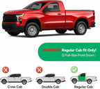 in-Channel Rain Guards for 2019-2026 Chevy Silverado & GMC Sierra 1500 Regular/Standard Cab, Window Visor Shields Vent Deflector Shade Wind Dark Smoke for 2020-2026 Silverado/Sierra 2500HD 3500HD