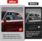 Explorer Window Visors Rain Guards for Ford Explorer 2020-2025 2026, Outside-Mount Tape-On Side Window Wind Deflectors Vent Visors Shades Rainproof Explorer Accessories Black 4PCS