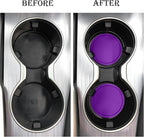 Car Cup Coaster, 4PCS Universal Non-Slip Cup Holders Embedded in Ornaments Coaster, Car Interior Accessories, Purple