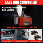 Electric Car Jack 5 Ton Cordless, 12V Battery Hydraulic Floor Jack with Remote Control, Tire Change Kit with Impact Wrench & LED Light, Portable Auto Lifting Tool for Roadside Emergency SUV RV