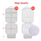 Car Seat Protector for Child Car Seat, Durable 600D Fabric Waterproof Car Seat Cover with Thick Pad Non-Slip Backing，No Imprints (Light Gray-1 pc)