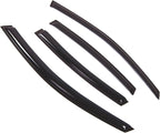 WD2-472 Dark Smoke 4 Pcs Set Window Visor (Outside Mount) Deflector Rain Guard Compatible with 1997-2005 Volkswagen Passat Sedan