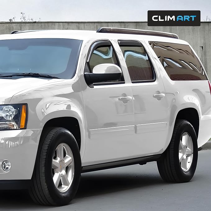 in-Channel Incredibly Durable Rain Guards for Chevrolet (Chevy) Suburban 1500 2007-2014/Suburban 2500 2007-2013, Original Window Deflectors, Vent Window Visors, Vent Deflector, 4 pcs.- 607180