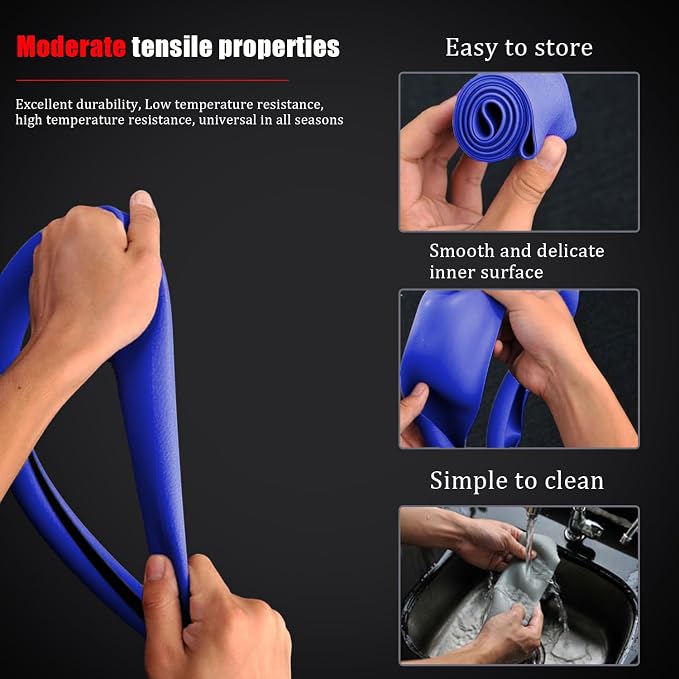 JDDRY Car Steering Wheel Cover,Silicone Steering Wheel Protector,Universal Fit Automotive Steering Wheel Cover, Steering Wheel Protective Cover(Royal Blue,1PC)
