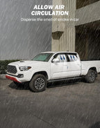 Low Profile Rain Guards Compatible with 2016-2023 Tacoma Double Cab Outside Mount Window Vent Visor Tape-On Window Deflectors Vent Shades 3rd Gen Tacoma Accessories