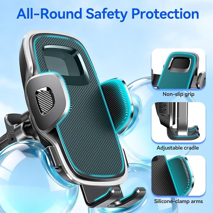 2026 New Car Vent Phone Holder [Thick Cases Friendly] Rotatable Universal Phone Mount for Your Car with Wide Clamp, Car Phone Holder Mount for iPhone 17 Pro Max 15 14 13 Samsung S25
