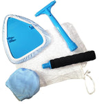 Pro Glass Windshield Cleaner Tool Kit | Extendable 20" Handle, Pivoting Head, 2 Reusable Lint Free Microfibers, Storage Bag, For Auto Windshield, Cars, Trucks, RV's